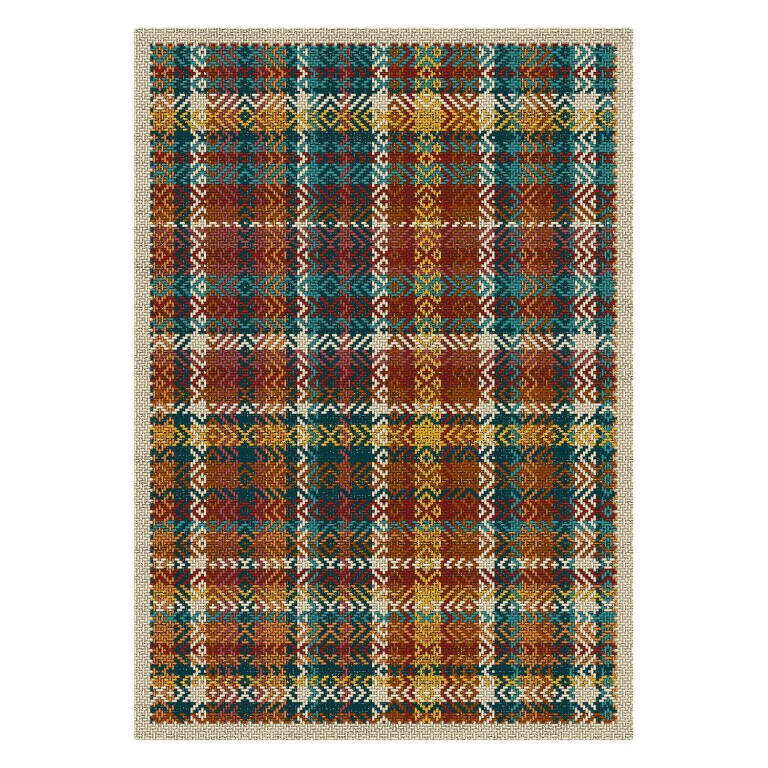 Plow & Hearth Runners|Hearth Rugs>Windowpane EnduraStran Rug, 2' x 8' Runner