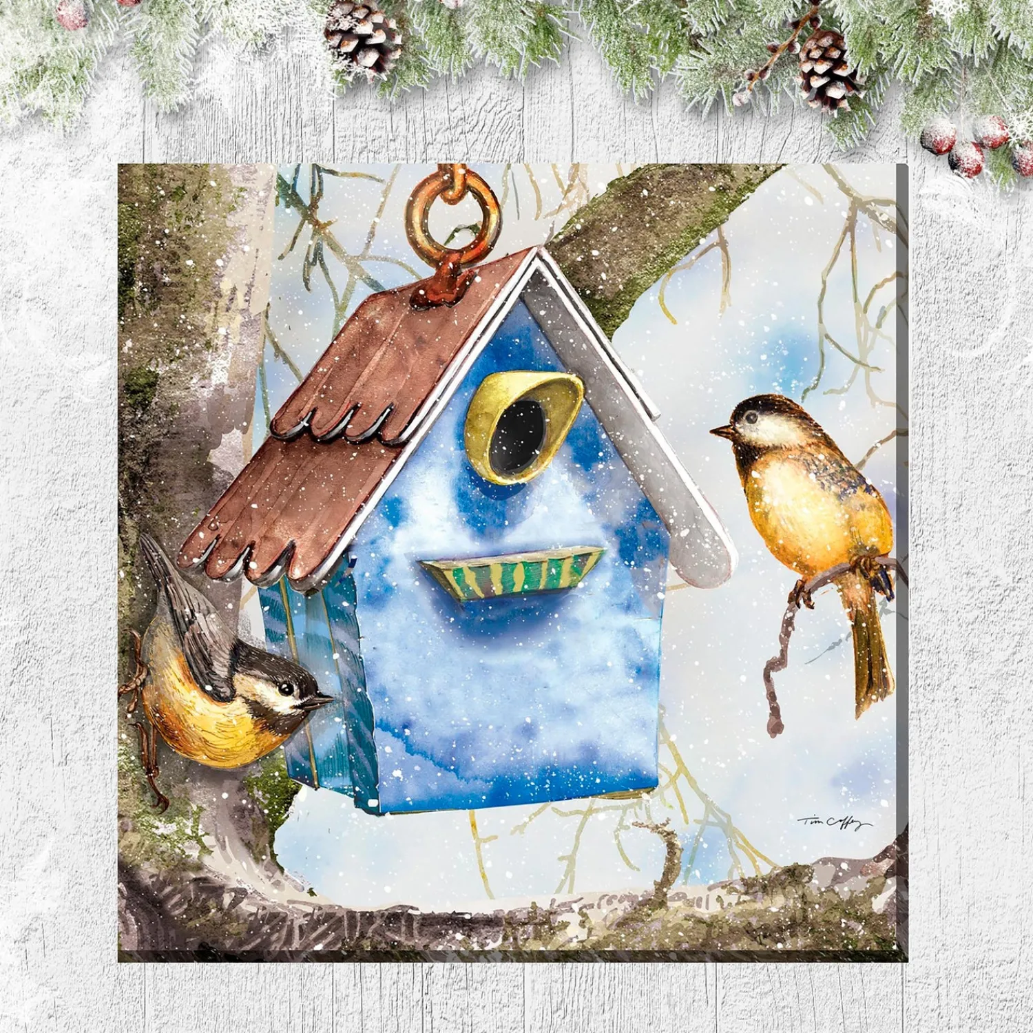 Plow & Hearth Outdoor Wall Art|Wall Art>Winter Home Indoor/Outdoor Canvas Wall Art