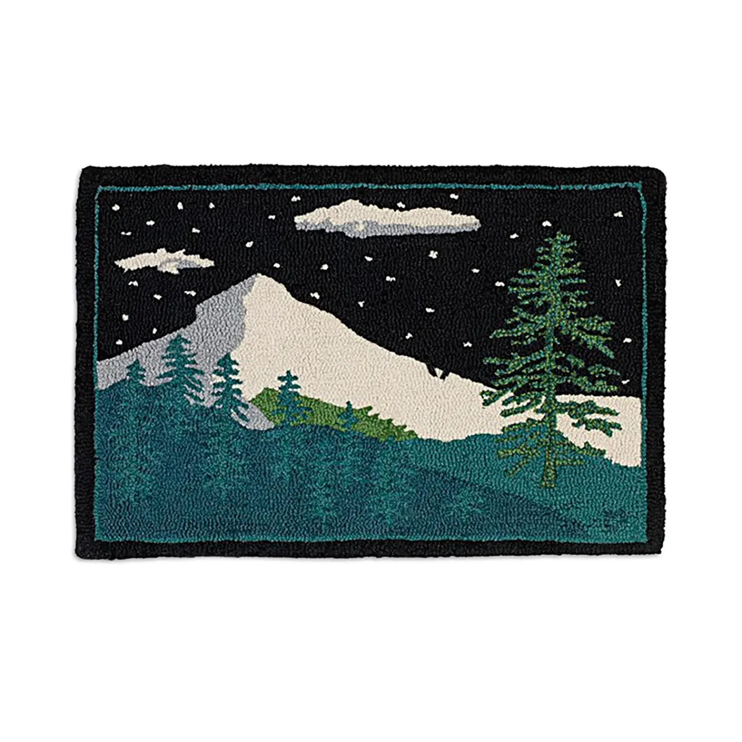 Plow & Hearth Hearth Rugs|Hearth Rugs>Winter Woods Hand-Hooked Wool Rug, 24" x 36"