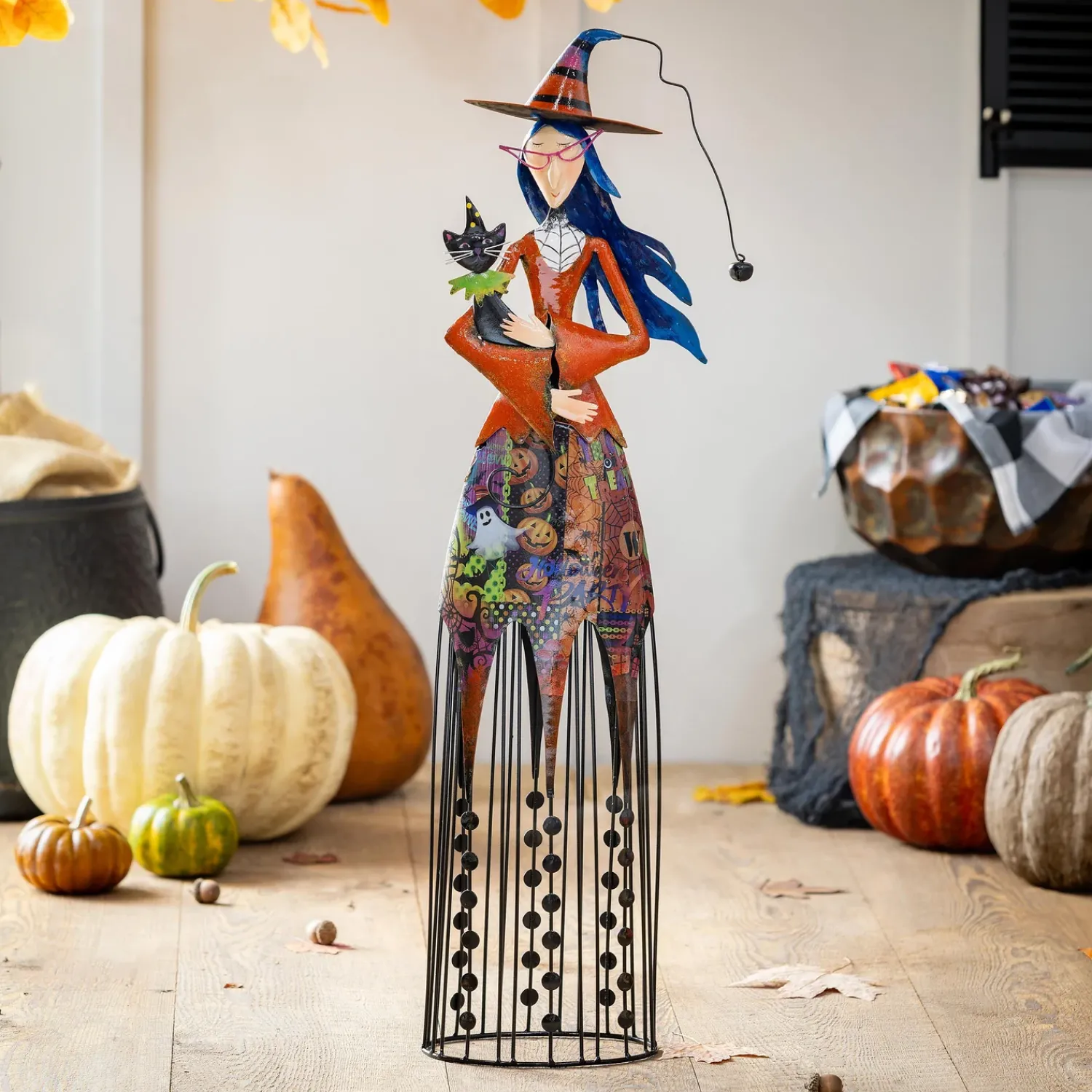 Plow & Hearth Garden Statues>Witch Metal Statue, 30.5"H