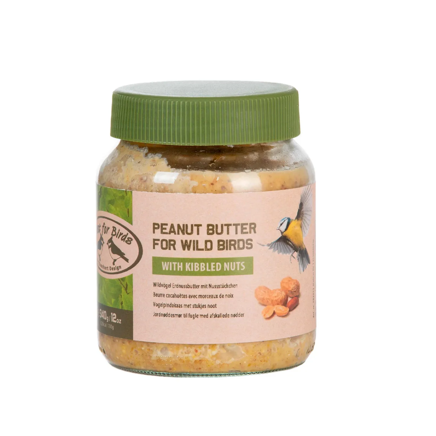 Plow & Hearth Bird Feeders>Wooden Open House Peanut Butter Bird Feeder with Jar of Peanut Butter