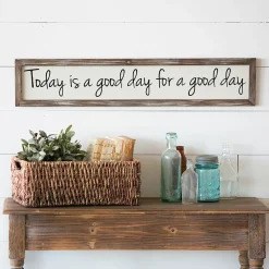Plow & Hearth Wall Art>Wooden Wall Art, Today is a Good Day, 6x30