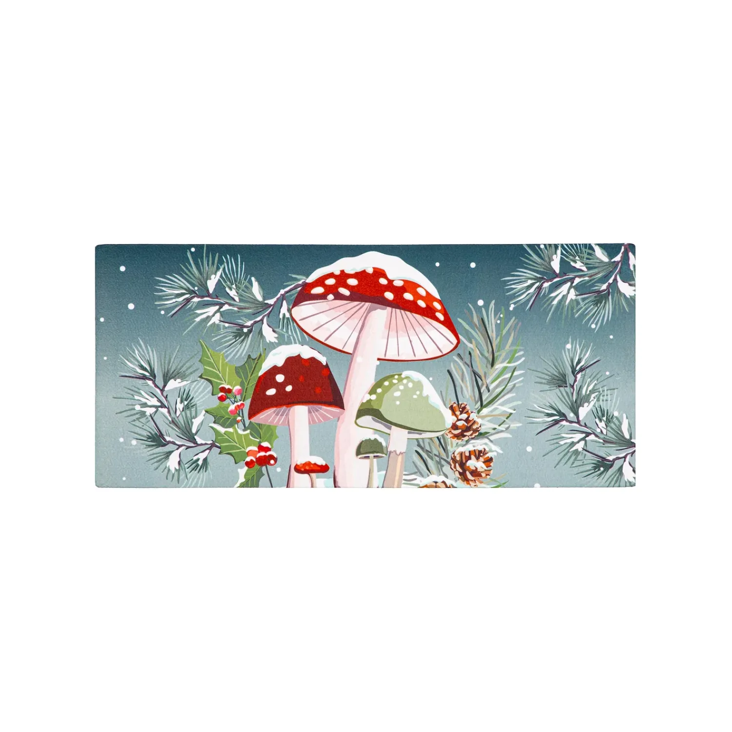 Plow & Hearth Interchangeable Mats>Woodland Winter Mushroom Sassafras Switch Mat