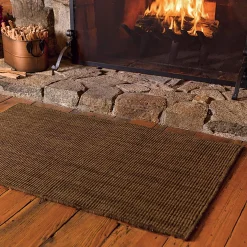 Plow & Hearth Hearth Rugs|Hearth Rugs>Wool Blend Dalton Rug, 2' x 3'6" Chocolate