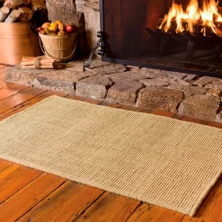 Plow & Hearth Hearth Rugs|Hearth Rugs>Wool Blend Dalton Rug, 2' x 3'6" EcruHerringbone