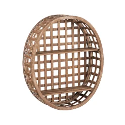 Plow & Hearth Bookshelves & Wall Shelves|Decorative Accents>Woven Oval Wall Shelf