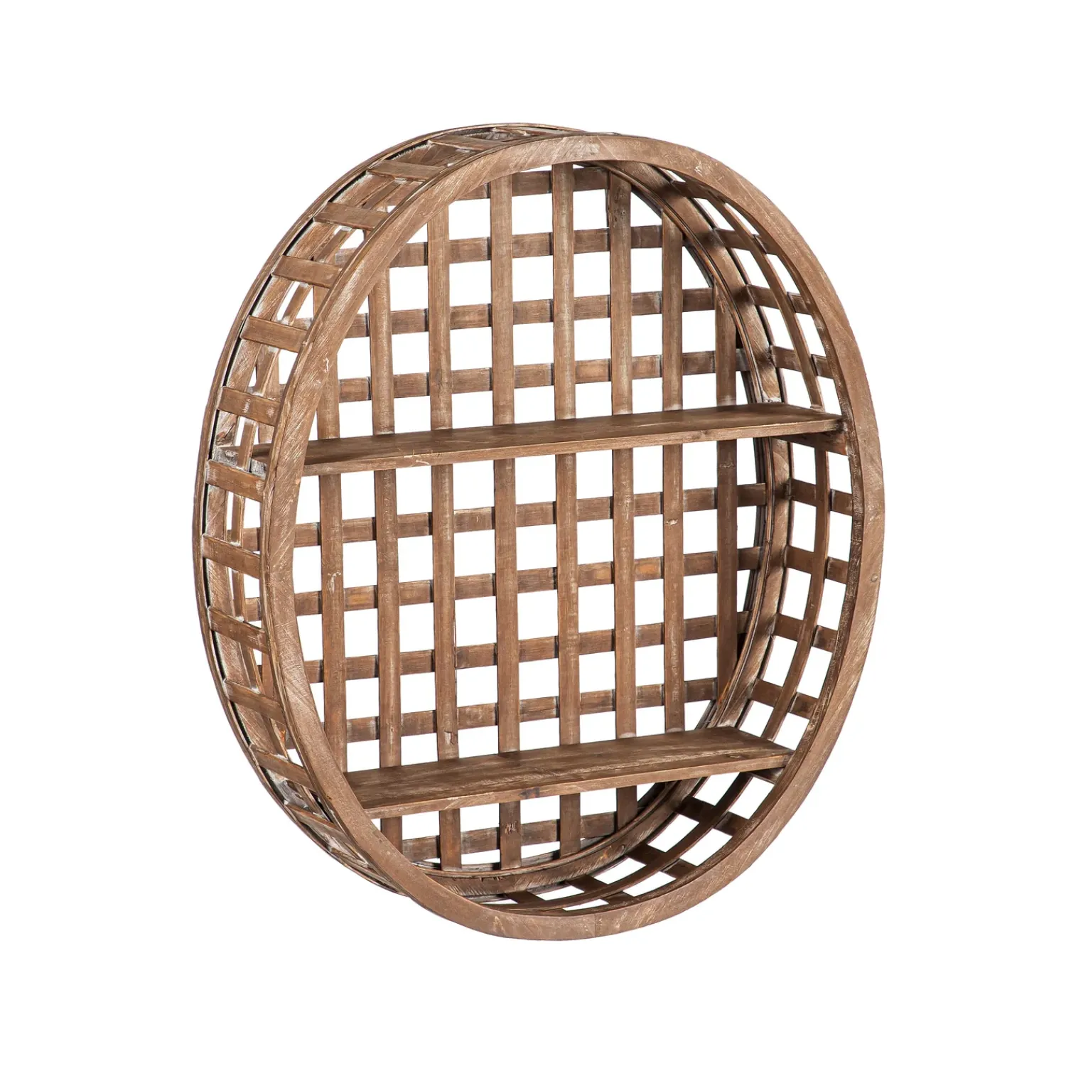 Plow & Hearth Bookshelves & Wall Shelves|Decorative Accents>Woven Oval Wall Shelf