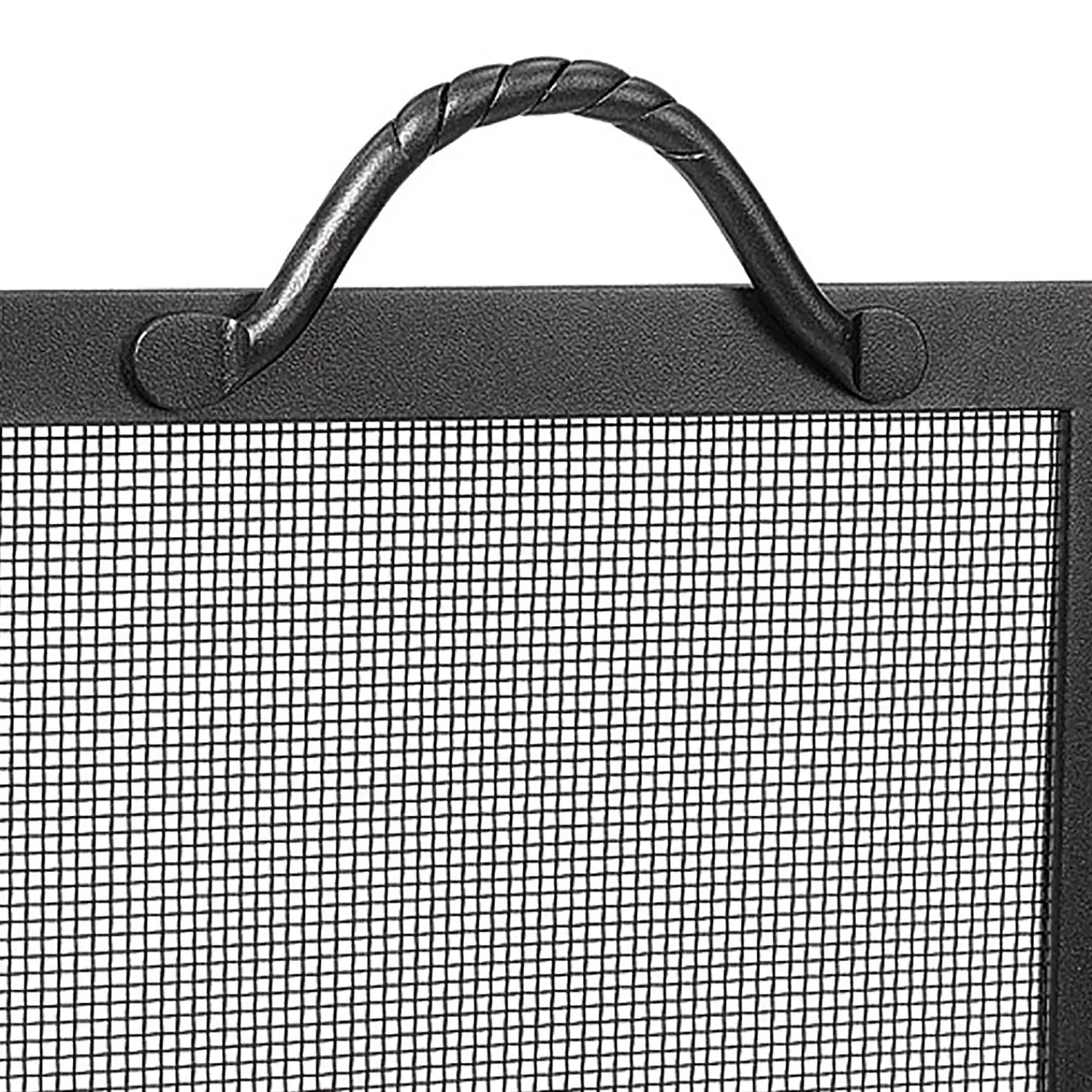Plow & Hearth Tri-Panel Fireplace Screens>Wrought Iron Twisted Rope Folding Fireplace Screen